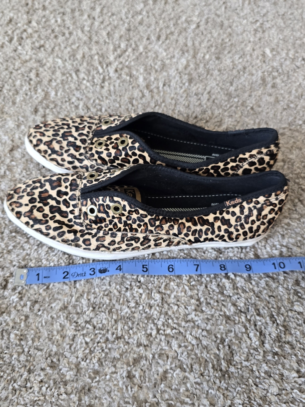 Keds Women's Leopard Print Genuine Leather Slip-On Flat Round Toe US 8.5 EU 39.5 - Picture 8 of 8